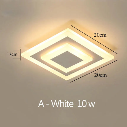 Plafonnier LED décoratif forme ronde et carrée pour maison — LZ4XJ9