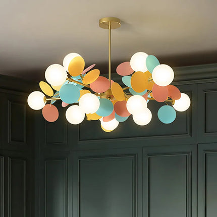 Lustre LED globe en verre acrylique coloré pour enfants — LZ4X9P2