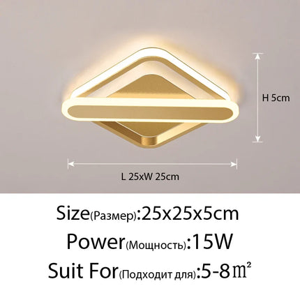 plafonnier led moderne pour éclairage intérieur style nordique