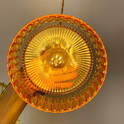 Suspension Casbelle avec abat-jour en verre rétro — LZ4Q7M9