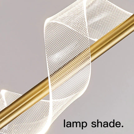 Suspension moderne en spirale avec abat-jour acrylique — LZ4M9XQ