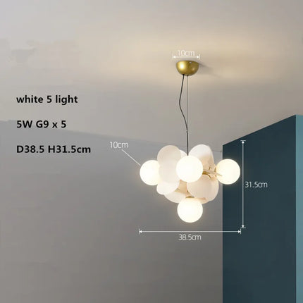 Lustre LED globe en verre acrylique coloré pour enfants — LZ4X9P2