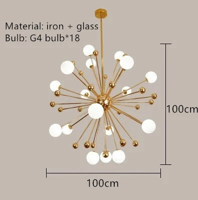 Lustre moderne en cristal pour décoration intérieure romantique — LZ4X9J