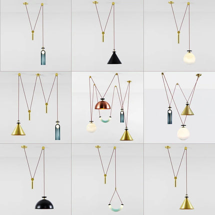 Suspension design en verre et métal pour intérieur moderne — LZ4Q7J2
