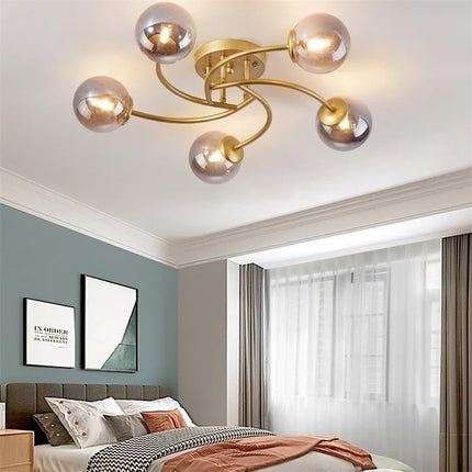 Plafonnier LED moderne en verre style nordique — LZ4Q7M9
