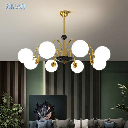 Lustre suspension LED en verre style nordique américain — LZ4X9P