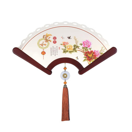 Applique murale en bois LED style éventail rétro japonais — LZ4X9P2