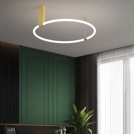 Lustre rond moderne en acrylique avec éclairage 360° — LZ4X9P2