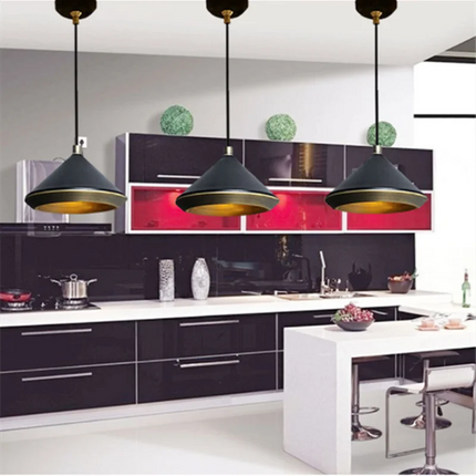 Suspension industrielle en métal style nordique pour luminaire décoratif — LZ4X9P