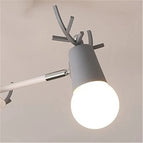 Gris / 8 têtes de lampe