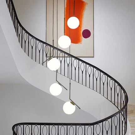 Lustre suspension moderne en verre style nordique — LZ4XJ9