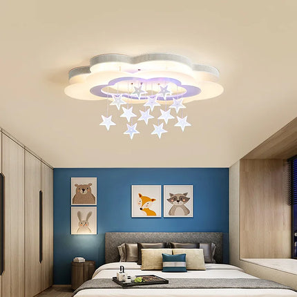 Plafonnier enfant étoiles et nuages lumineux pour chambre — LZ4P9XQ