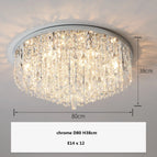 Chromé D80cm 12 lumières / Lumière chaude 3000K