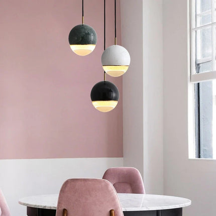 Suspension LED en marbre style nordique pour intérieur moderne — LZ4P9XQ