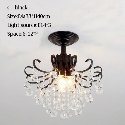 Plafonnier LED en cristal doré pour décoration contemporaine — LZ4X9JQ
