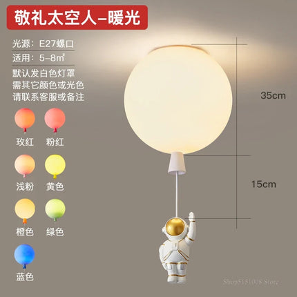Plafonnier LED nordique créatif forme astronaute ballon pour enfants — LZ4X9QJ