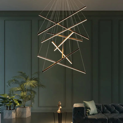 Lustre rectangulaire moderne pour hall et escalier — LZ4X9P2