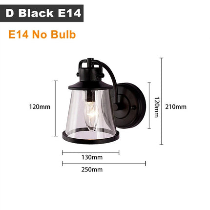 Applique murale LED rustique en fer vintage pour intérieur et extérieur — LZ4X9P2