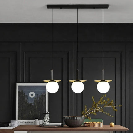 Lustre suspension en verre au design nordique élégant — LZ4X9M