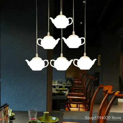 Lustre suspension postmoderne en forme de théière décorative — LZ4X9P2
