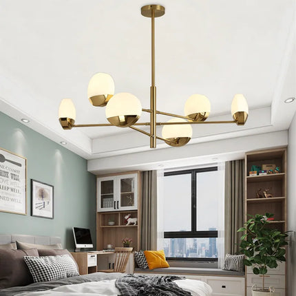 Lustre LED en verre au design créatif pour intérieur élégant — LZ4P9X