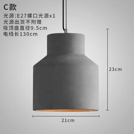 Suspension industrielle en béton pour décoration moderne — LZ4X9T