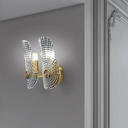 Applique murale LED moderne avec ailes dorées design luxe — LZ4X9P