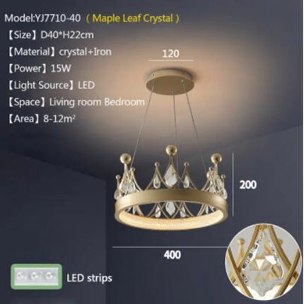 Lustre suspension design nordique en cristal pour intérieur — LZ4X9P2