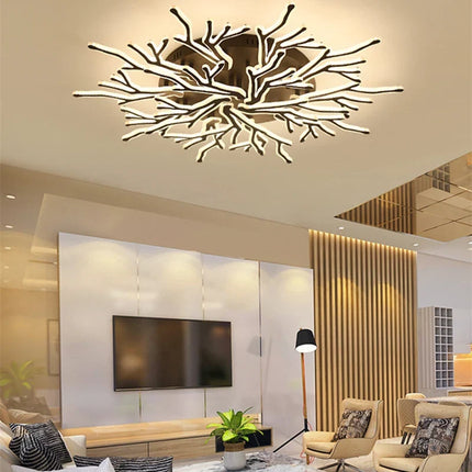 Lustre moderne à bras multiples en aluminium avec télécommande — LZ4X9T
