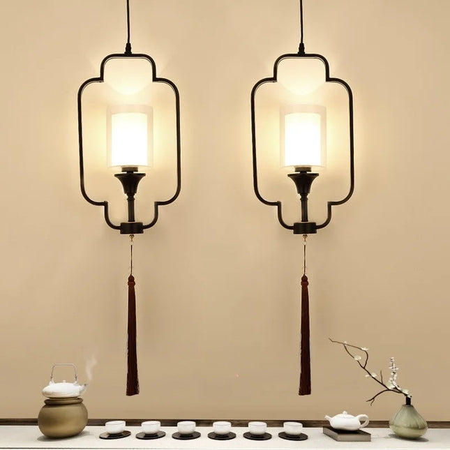 Lustre suspendu moderne chinois avec éclairage LED intégré — LZ4X9P2