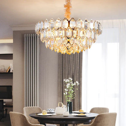 Lustre moderne en cristal avec éclairage LED intégré — LZ4X9P2