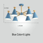 6 lumières Bleu