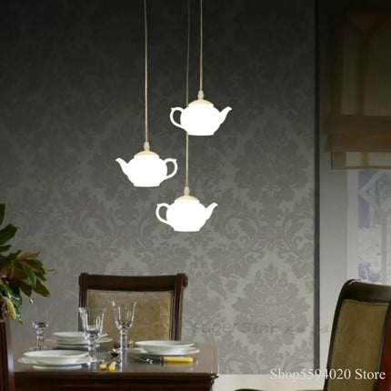 Lustre suspension postmoderne en forme de théière décorative — LZ4X9P2