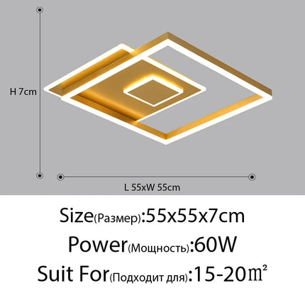 Plafonnier LED ultra fin pour décoration intérieure élégante — LZ7XQ2