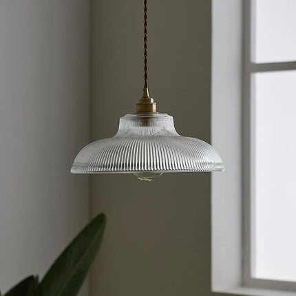 Suspension vintage en verre rayé style nordique — LZ4QJ7