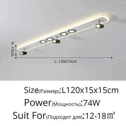 Plafonnier LED à spots en acrylique — LZ4X9P