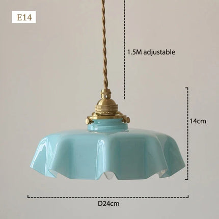 Suspension décorative en verre coloré en forme de fleur — LZ4X9P2