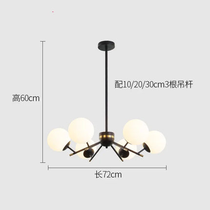 Lustre boule en verre pour décoration intérieure élégante — LZ4Q7M9
