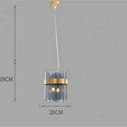 Lustre ovale suspendu en métal doré avec abat-jour en verre — LZ4X9T2