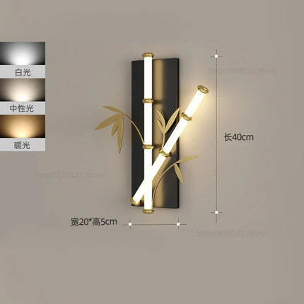 Applique murale moderne imitation bambou en acrylique style chinois — LZ4X9Q2