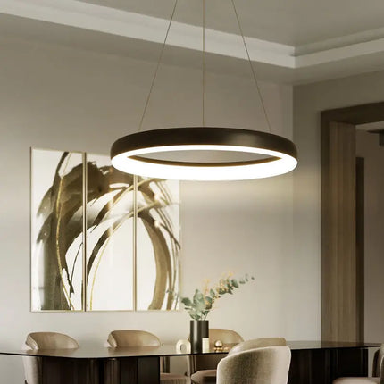 Lustre suspension circulaire au design minimaliste moderne — LZ4R7QJ