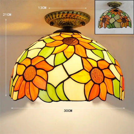 Plafonnier LED moderne en verre avec ampoule 7W E27 — LZ4X9Q2