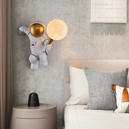Applique murale LED nordique forme astronaute lune pour chambre et cuisine — LZ4X9P2