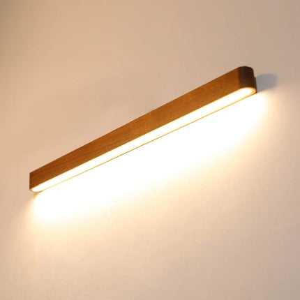 Applique murale LED en bois massif au design japonais moderne — LZ4T9XQ