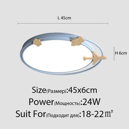 Plafonnier LED réglable en bois pour enfants motif dessin animé — LZ7D9X
