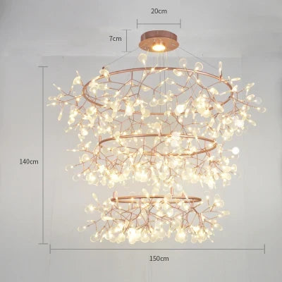 Suspension LED art déco en acier inoxydable et acrylique — LZ4XJ9