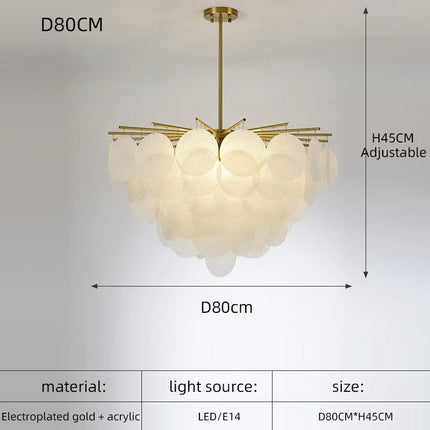 Lustre nordique postmoderne avec carillon éolien décoratif — LZ4X9P