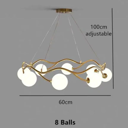 Lustre en verre blanc pour décoration intérieure moderne — LZ4X9J