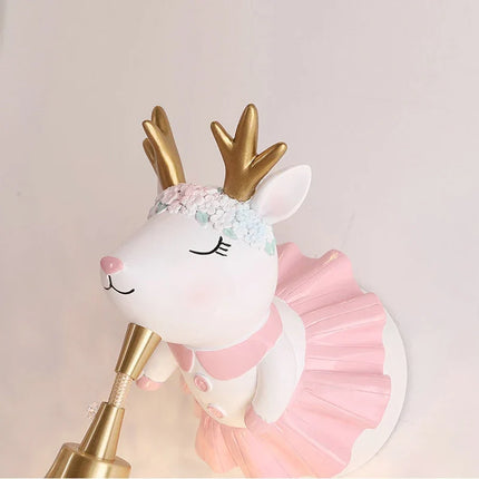 applique murale design animal éléphant et cerf pour enfants