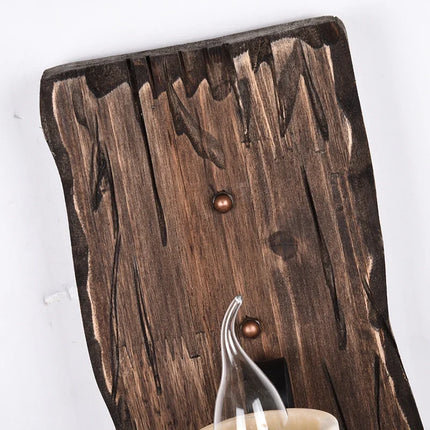 Applique murale industrielle en bois pour café et restaurant — LZ4X9T2